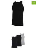 Koszulki męskie - Fila Podkoszulki (3 szt.) w kolorze czarnym, granatowym i szarym - miniaturka - grafika 1