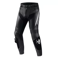 Odzież motocyklowa - REBELHORN Fighter skórzane spodnie motocyklowe, podwójne i potrójne szwy, wentylacja z poliestru, siateczki i spandex, elastyczne panele - miniaturka - grafika 1