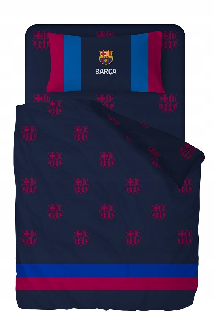 LEWANDOWSKI FC BARCELONA Komplet Pościeli 240 x 220 cm Barca Poszewka na Poduszke i Kołdre