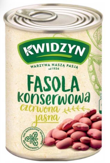 KWIDZYN FASOLA CZERWONA 400G JASNA