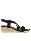 Espadryle damskie - Geox Espadryle D Ischia Corda D55HHA 00022 C9999 Czarny - miniaturka - grafika 1