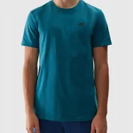 Koszulki męskie - Koszulka Męska 4F T-shirt Niebieski Turksowy Sportowy Regular Fit S - miniaturka - grafika 1
