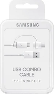 Kabel USB Samsung USB-A - microUSB + USB-C Biały SMG207WHT - Kable USB - miniaturka - grafika 1
