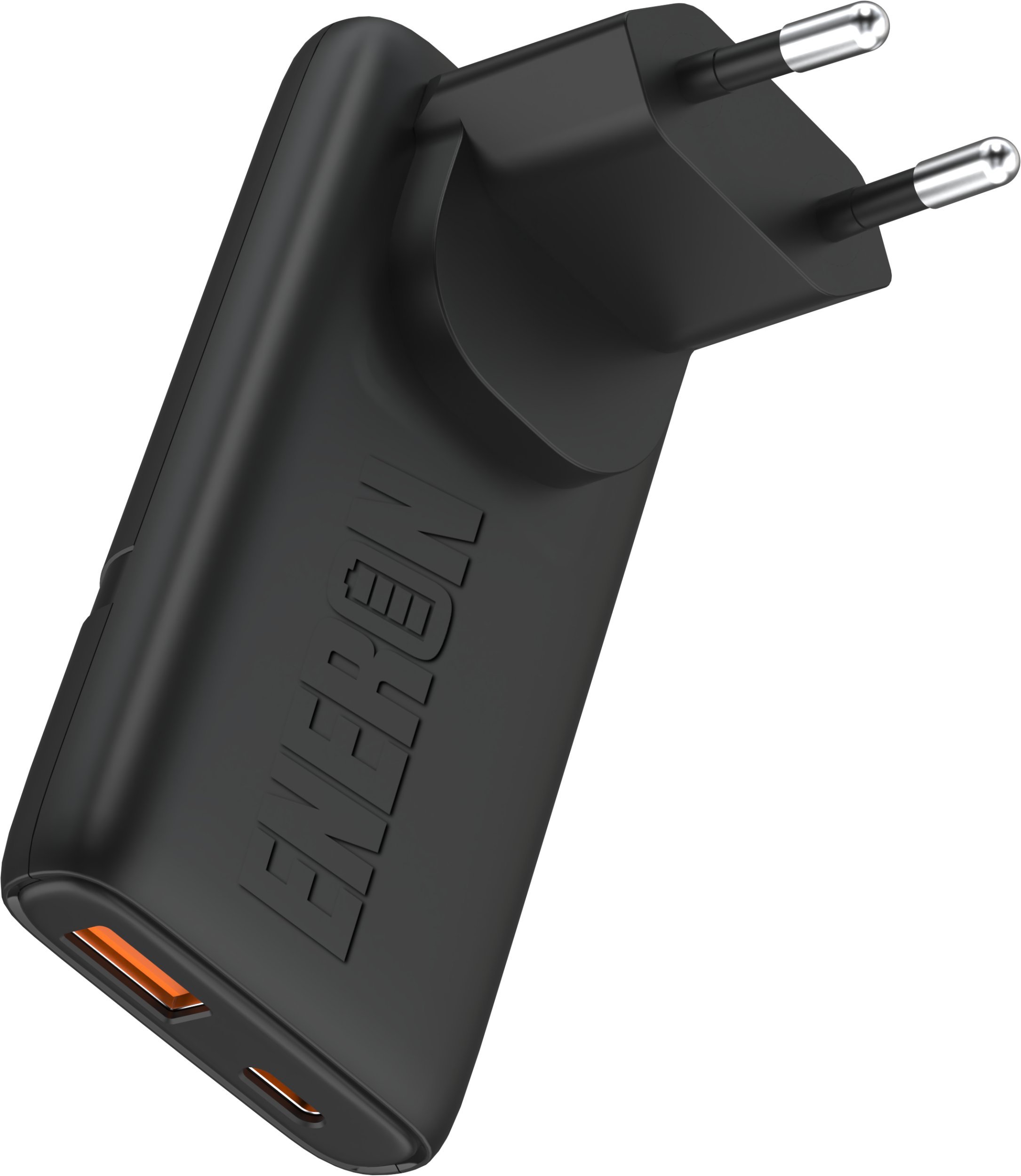 Ładowarka GaN 65W 1xUSB-C 1xUSB-A Czarna