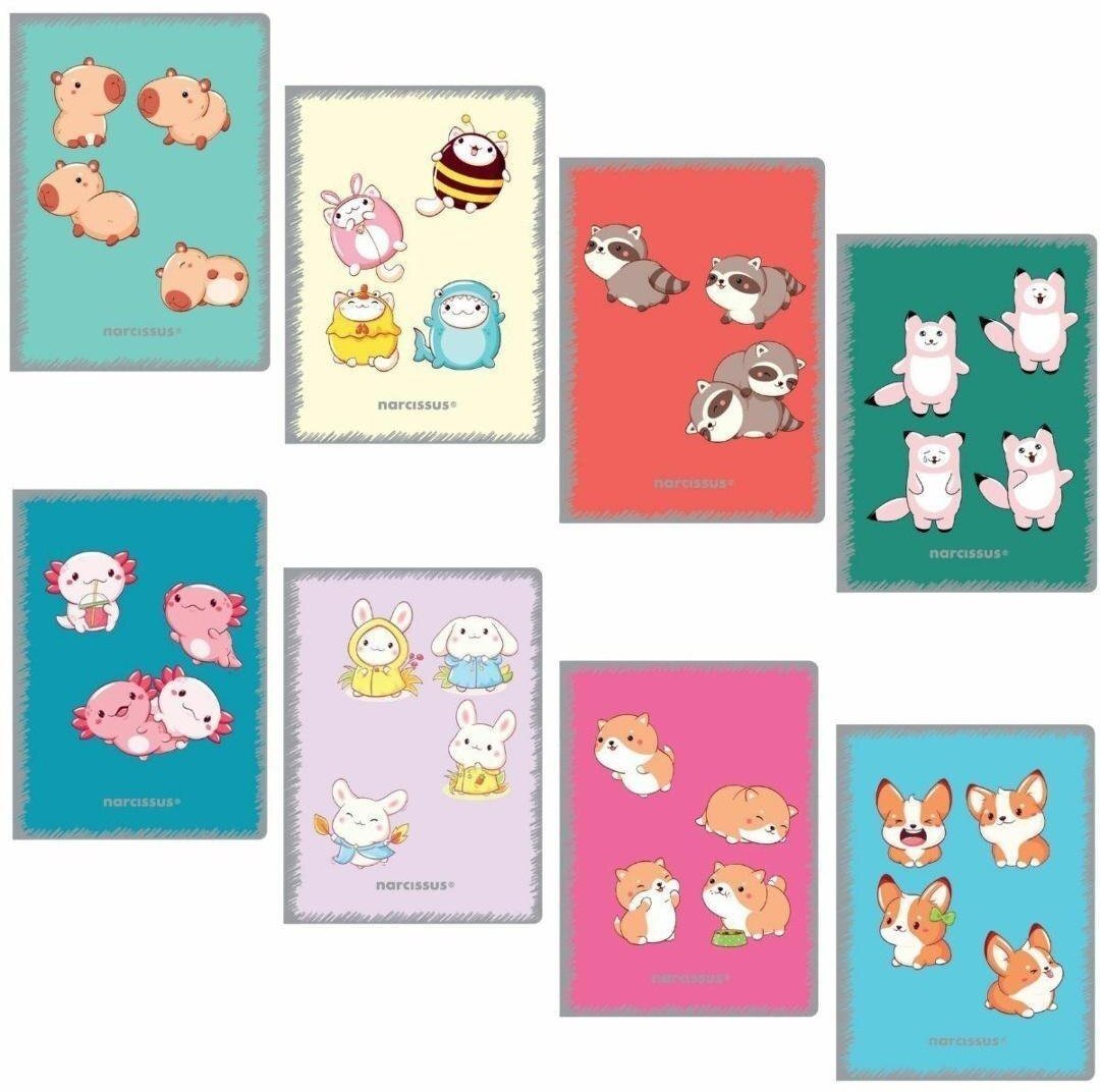 Zeszyt A6/40K kratka 60g 8szt NARCISSUS