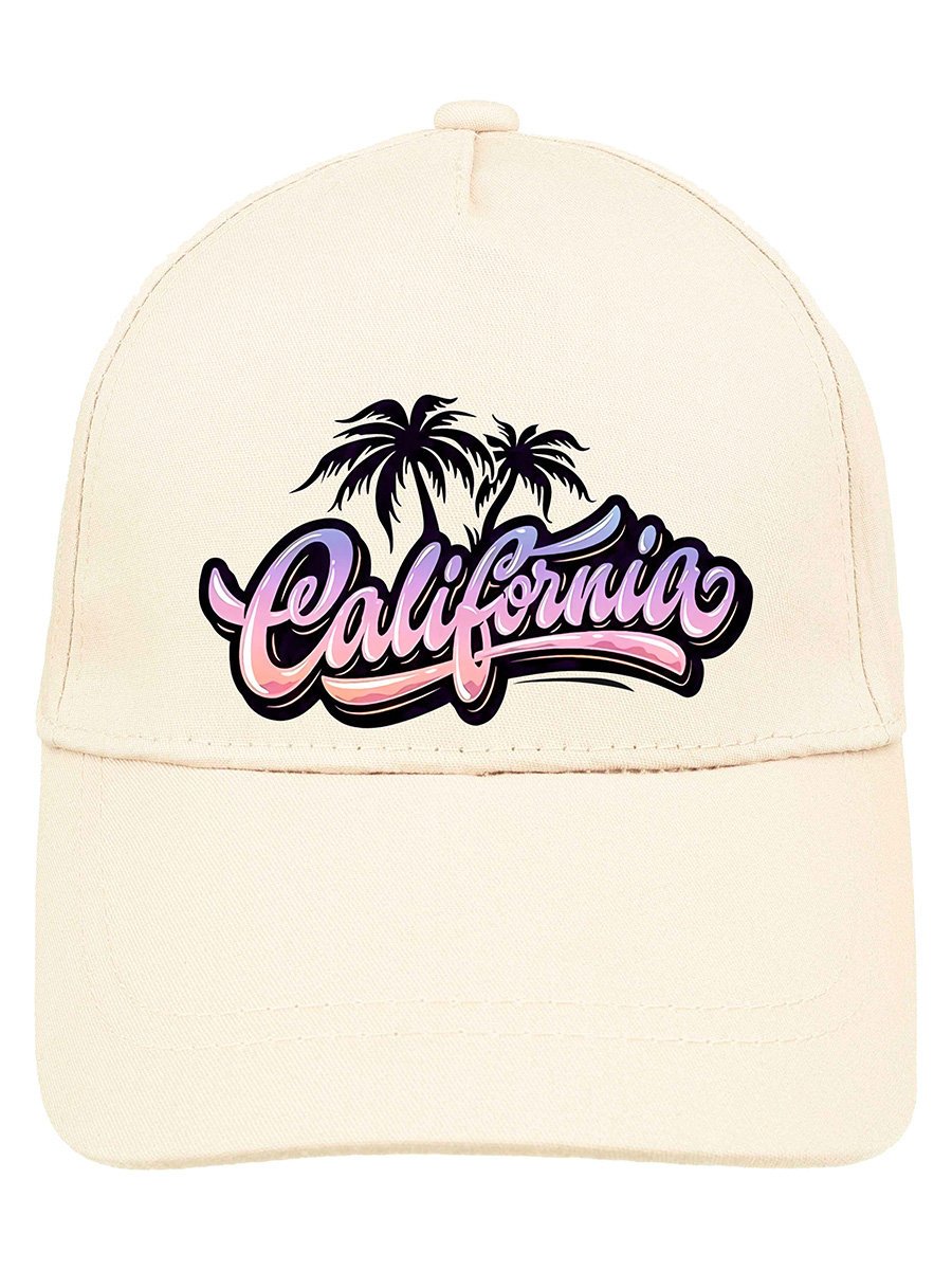 Dziewczęca czapka z daszkiem California ecru Ambra r.54/56