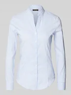 Koszule damskie - Bluzka koszulowa o kroju slim fit ze stójką - miniaturka - grafika 1