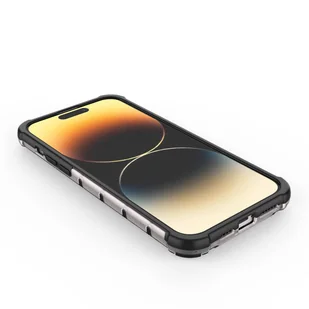 Honeycomb etui iPhone 14 Pro pancerny hybrydowy pokrowiec przezroczyste - Etui i futerały do telefonów - miniaturka - grafika 9