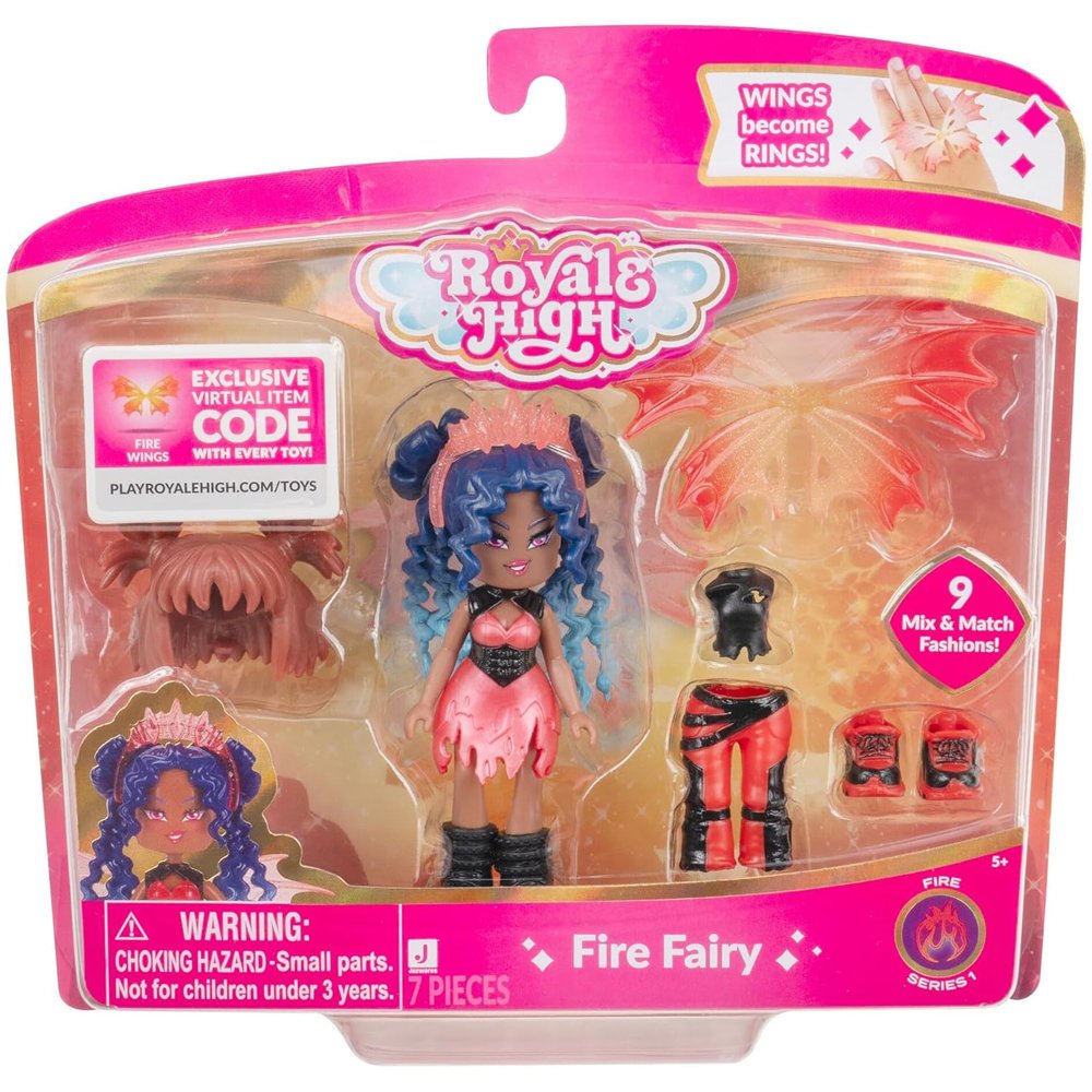 Royale High Figurka Fire Fairy Deluxe Lalka + Akcesoria + Kod Do Gry