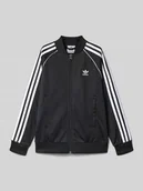 Swetry dla chłopców - Bluza rozpinana o kroju regular fit z wyhaftowanym logo model ‘Track’ - miniaturka - grafika 1