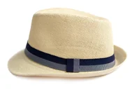 Czapki damskie - Kapelusz Damski M��ski Trilby S��omkowy Pla��owy Miejski Lekki Letni Be��owy 60 - miniaturka - grafika 1
