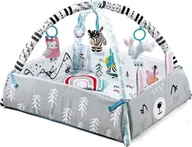 Maty edukacyjne - DUŻA MATA EDUKACYJNA SUPER MIĘKKA INTERAKTYWNA DLA NIEMOWLAKA 4W1 MOTYW LAS - miniaturka - grafika 1