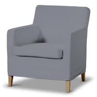 Pokrowce na meble - Dekoria pl pl Pokrowiec na fotel Karlstad Slade Grey szary) 61 x 56 x 80 cm Cotton Panama 621-702-07 - miniaturka - grafika 1