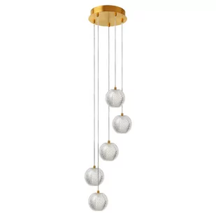 Lampa wisząca Diamond 5 5xLED CCT złota LP-2202/5P GD - Light Prestige - Lampy sufitowe - miniaturka - grafika 1