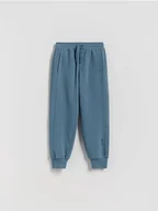 Spodnie i spodenki dla chłopców - Reserved - Dzianinowe joggery - niebieski - miniaturka - grafika 1