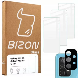 Bizon Szkło hartowane Bizon Glass Clear - 3 szt. + obiektyw, Galaxy A52 / 5G 5903896180557 - Szkła hartowane na telefon - miniaturka - grafika 1