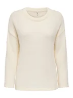 Swetry damskie - ONLY Sweter w kolorze kremowym - miniaturka - grafika 1