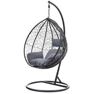 Mirpol Bujak Fotel Wiszący Do Ogrodu Rattan Czarny Fv