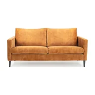 Sofy i kanapy - Żółta sofa z aksamitnym obiciem Scandic Adagio, szer. 153 cm - miniaturka - grafika 1