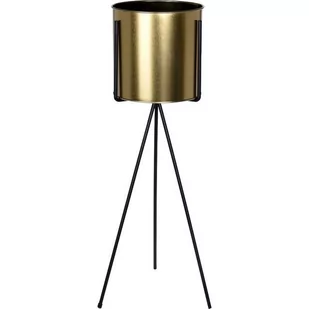 Osłonka złota na czarnym stojaku 52 cm - Kwietniki - miniaturka - grafika 1