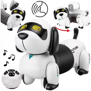Robopiesek Jamnik Z Akumulatorem Interaktywne Zwierzątko Robot Pies Zabawka - Roboty dla dzieci - miniaturka - grafika 1