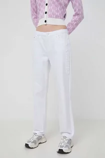 Spodnie damskie - Karl Lagerfeld jeansy damskie high waist - grafika 1