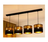 Lampy sufitowe - Brilagi - Żyrandol na lince ROYAL 4xE27/15W/230V czarny/złoty - miniaturka - grafika 1