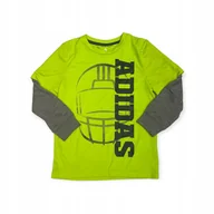 Bluzki damskie - Koszulka bluzka chłopiec ADIDAS 7 lat neon - miniaturka - grafika 1