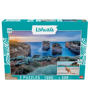 Goliath - Puzzle Adulte - Kolekcja Ushuaya - 2 puzzle : Island Archway (Australia - 1000 sztuk) i kangur (Australia - 500 sztuk) - Puzzle - miniaturka - grafika 1