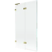 Parawany nawannowe - Mexen Lunar L parawan nawannowy 2-skrzydłowy lewy 100 x 150 cm, transparent, złoty - 897L-100-100-50-00-L - miniaturka - grafika 1