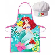 Śliniaki i fartuszki - Fartuch Kuchenny I Czapka Syrenka Ariel Dla Dzieci - miniaturka - grafika 1