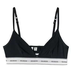 Biustonosz basic Guess Carrie Triangle - czarny - GUESS - Bielizna sportowa damska - miniaturka - grafika 1