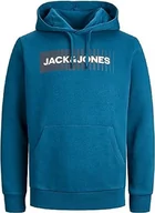 Bluzy męskie - Bestseller A/S Męska bluza z kapturem JJECORP Logo Sweat Hood Play NOOS PLS, Sailor Blue, 4XL, niebieski (Sailor Blue) - miniaturka - grafika 1