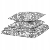 Pościel - IKEA BROKDRACENA komplet pościeli biały/czarny 200x200/50x60 cm - miniaturka - grafika 1