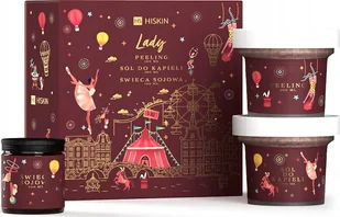 HISKIN_SET Lady peeling do ciala 200ml + sól do kąpieli 200ml + świeca sojowa 100ml - Świece - miniaturka - grafika 1