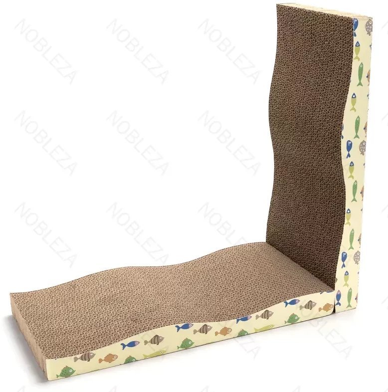 Podwójny drapak dla kota falowane legowisko z kocimiętką 44.5*21*7.2cm