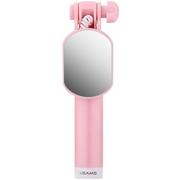 Selfie stick - Usams Selfie Stick Mini Mirror różowy (ZB3002) - miniaturka - grafika 1