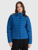Kurtki damskie - 4F Kurtka puchowa z wypełnieniem syntetycznym damska - granatowa L - miniaturka - grafika 1