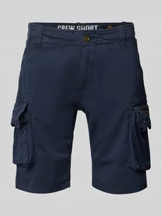Szorty cargo o kroju regular fit z wyhaftowanym logo model ‘CREW SHORT’ - Spodenki męskie - miniaturka - grafika 1