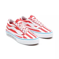 Buty dla dziewczynek - Buty dziecięce Vans Old Skool trampki w paski czerwone 30,5 - miniaturka - grafika 1