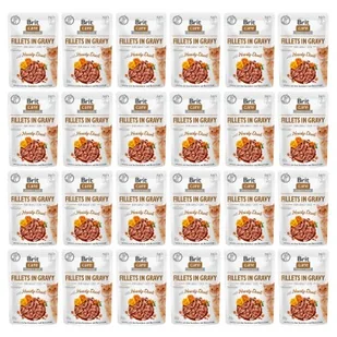 Brit Care Cat Pouches Fillets in Gravy with Hearty Duck 24 x 85 g - Mokra karma dla kotów - miniaturka - grafika 1