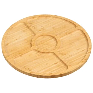 Taca bambusowa na przekąski 35 cm - Tace i patery - miniaturka - grafika 1