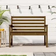 Ławki ogrodowe - vidaXL Ławka ogrodowa, miodowa, 109x48x91,5 cm, lite drewno sosnowe - miniaturka - grafika 1