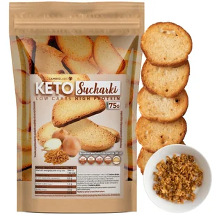 Keto chleb Sucharki mini o smaku prażonej cebulki produkty dieta slim - Pieczywo chrupkie - miniaturka - grafika 1