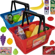 Zabawy w naśladowanie dorosłych - Koszyk Sklepowy Na Zakupy + Owoce, Warzywa I Produkty - miniaturka - grafika 1