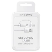 Kable komputerowe i do monitorów - Samsung Combo Cable USB-C & micro USB biały (EP-DG930DWEGWW) - miniaturka - grafika 1