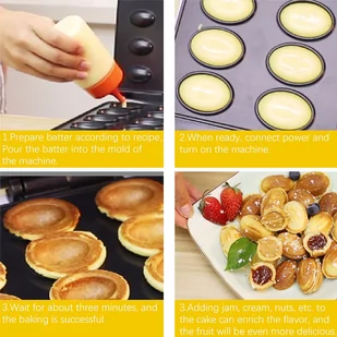 Sonifer SF6139 750W Electric Walnut Cake Waffle Maker, 12 Holes Nuts Plate, Non-stick Cooking Biscuits Making Machine - Urządzenia do czekolady i słodyczy - miniaturka - grafika 3