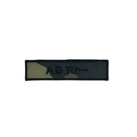 Odzież taktyczna i umundurowanie - Patch Grupy Krwi AB RH- 100mm x 25mm - miniaturka - grafika 1
