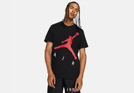 Koszulki męskie - Nike Air Jordan Jumpman Air Hbr Crew Tee Black Gym Red - miniaturka - grafika 1