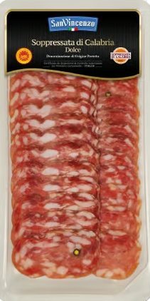 Soppressata di Calabria DOP w plastrach 80g - San Vincenzo